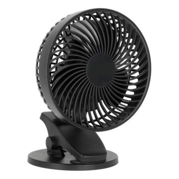 Uzlādējama galds ventilators ar stiprinājumu VIENTO 6W/5V 2000 mAh melna