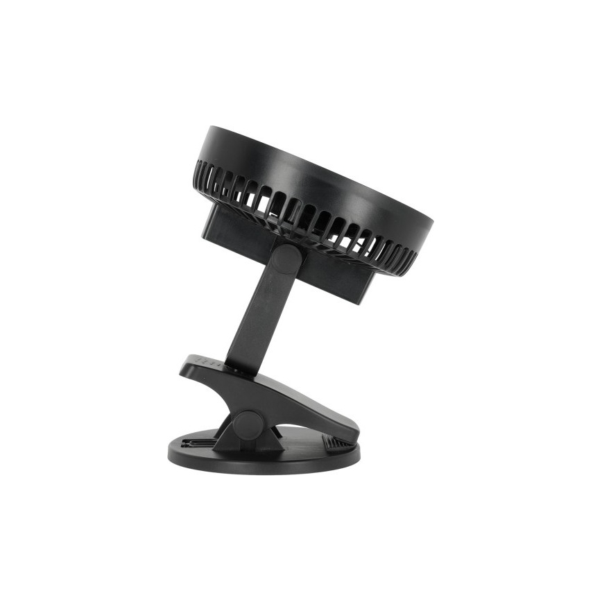 Uzlādējama galds ventilators ar stiprinājumu VIENTO 6W/5V 2000 mAh melna