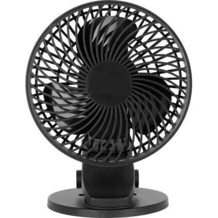 Uzlādējama galds ventilators ar stiprinājumu VIENTO 6W/5V 2000 mAh melna