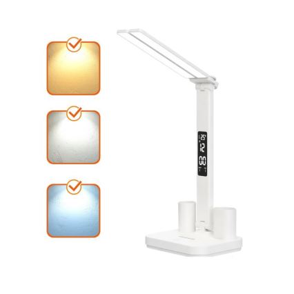 LED dimējama uzlādējamā galda lampa NOBLITE P LED/5W/5V 3000/4000/6000K 2200 mAh balta