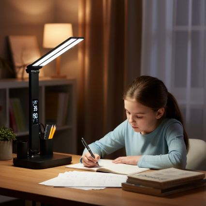 Regulējama LED uzlādējama galda lampa NOBLITE P LED/5W/5V 3000/4000/6000K 2200 mAh melna