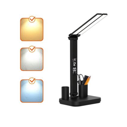 Regulējama LED uzlādējama galda lampa NOBLITE P LED/5W/5V 3000/4000/6000K 2200 mAh melna