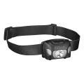 Uzlādējamā LED galvas lampa, 3 W, 1200 mAh, IP44, melna