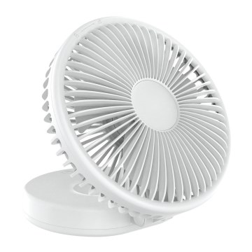 Uzlādējamais galda ventilators 10W/5V 2400 mAh balts