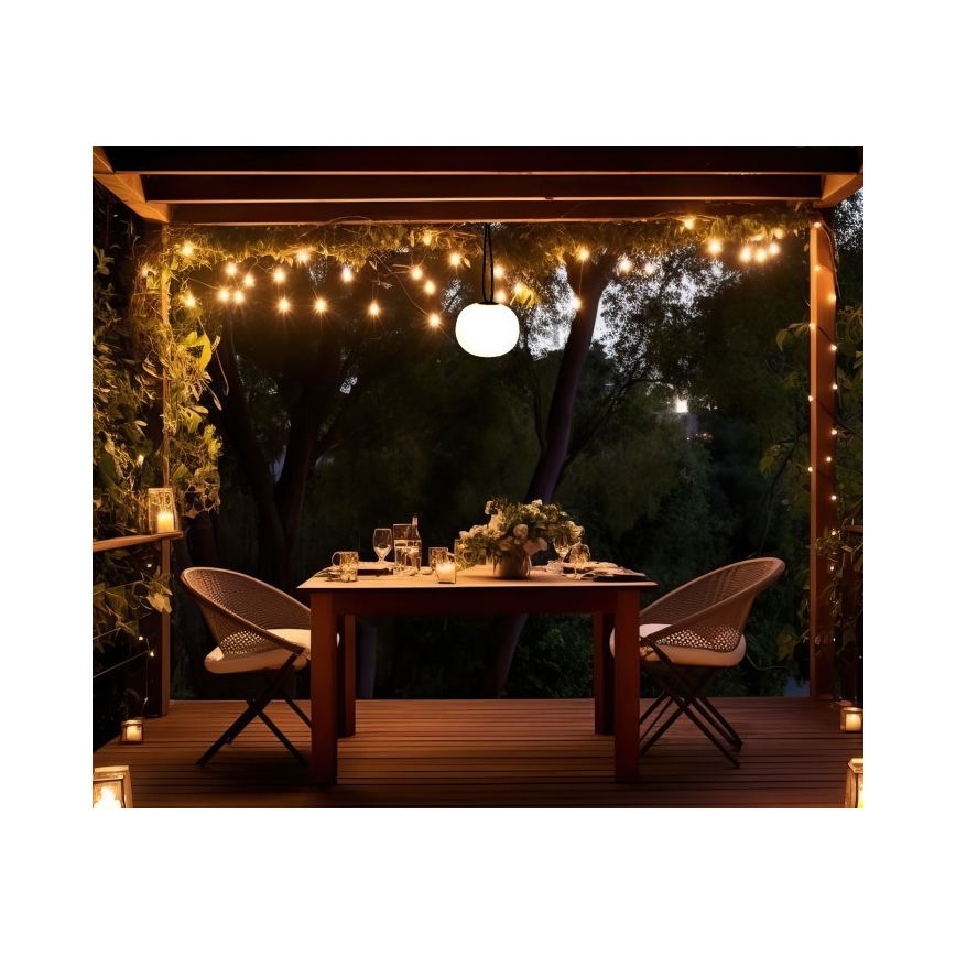 LED ar regulējamu spilgtumu uzlādējamais āra gaismeklis VENEZIA LED/1,5W/5V 2500K IP54 2600 mAh melns