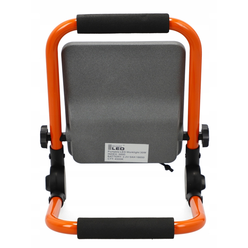 Uzlādējamais LED prožektors ar statīvu LED/30W/3,2V 4500K 5000 mAh IP65 oranžs