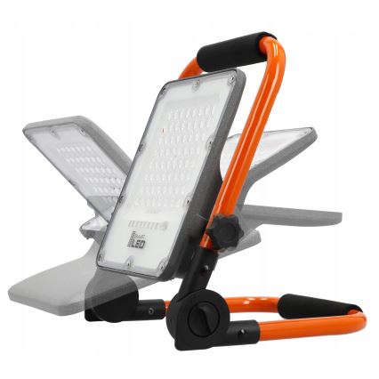 Uzlādējamais LED reflektors ar statīvu LED/100W/3,2V 4500K 15000 mAh IP65 oranža