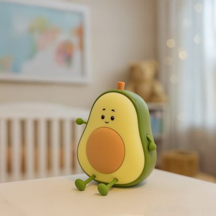 LED regulējama, uzlādējama, skārienjūtīga bērnu naktsgaisma AVOCADO LED/1W/5V 1200 mAh