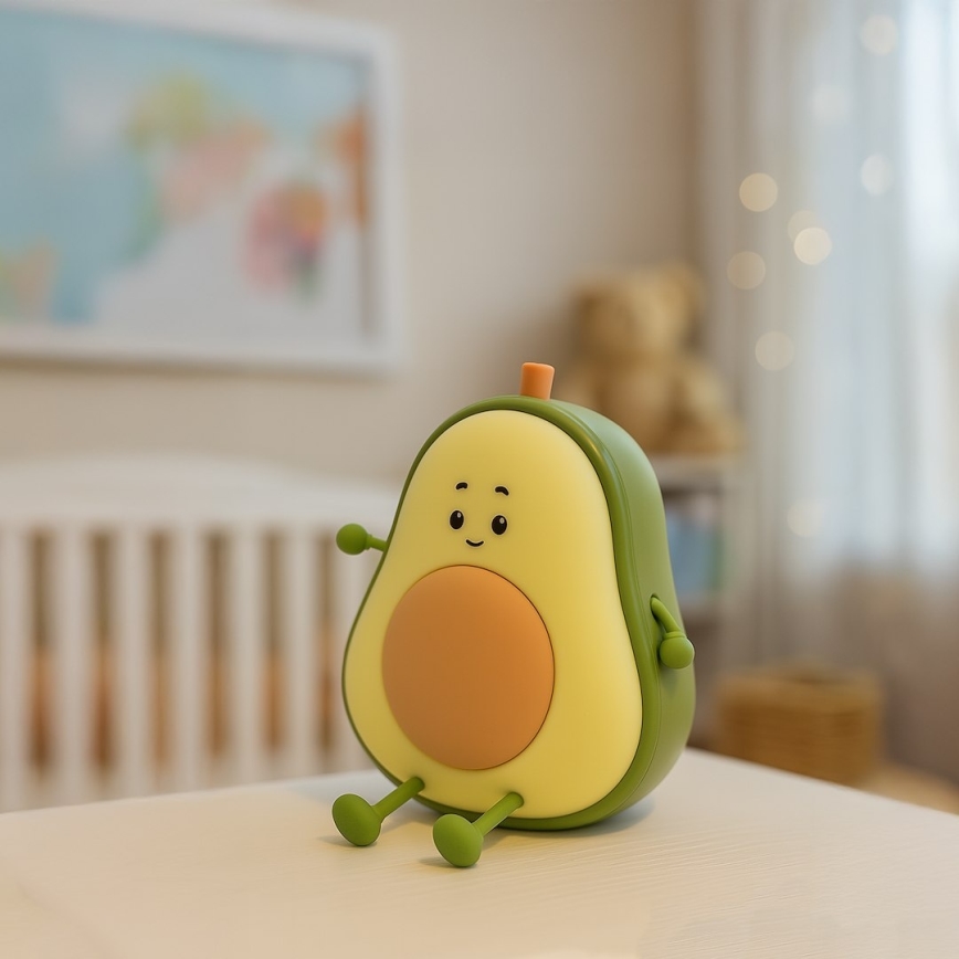 LED regulējama, uzlādējama, skārienjūtīga bērnu naktsgaisma AVOCADO LED/1W/5V 1200 mAh