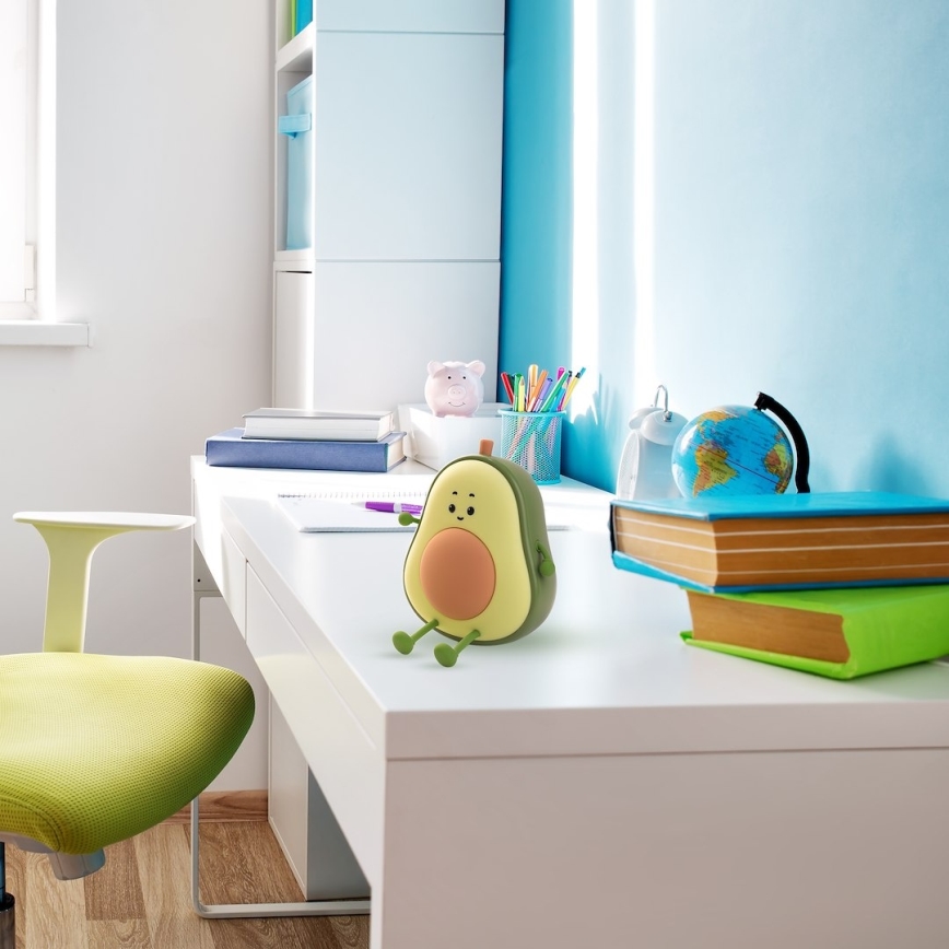 LED regulējama, uzlādējama, skārienjūtīga bērnu naktsgaisma AVOCADO LED/1W/5V 1200 mAh