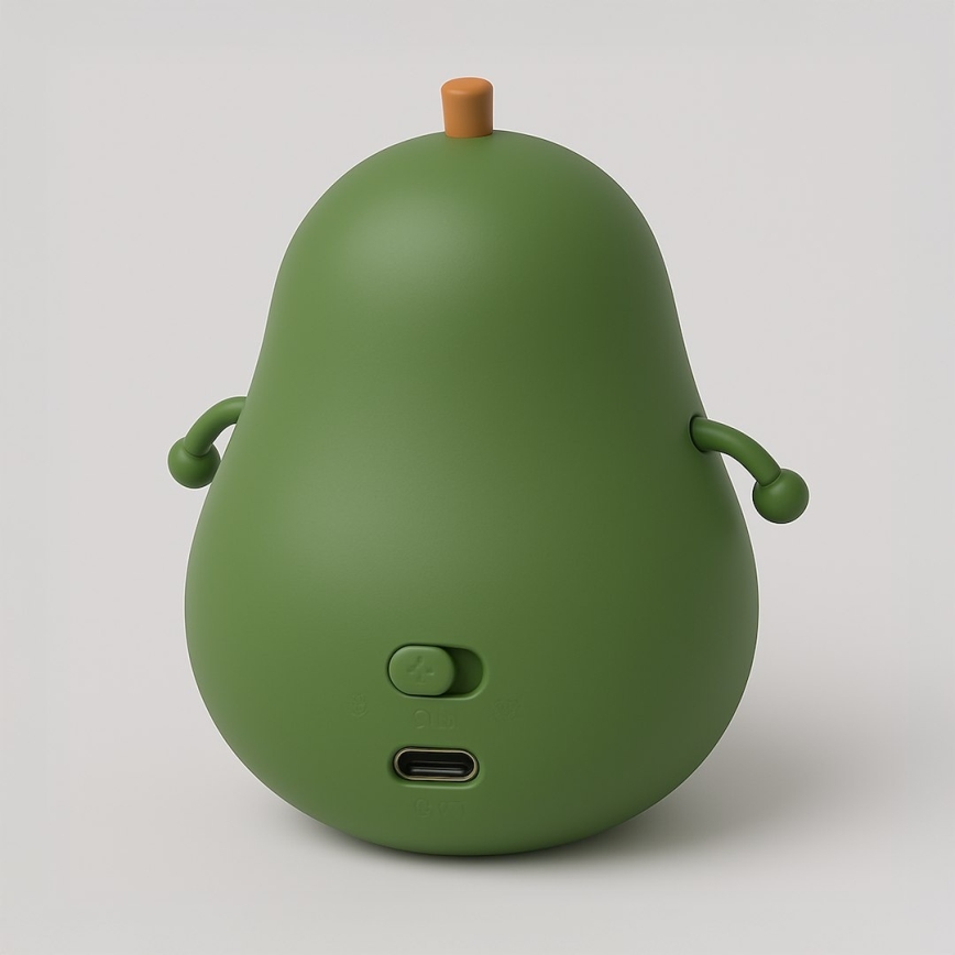 LED regulējama, uzlādējama, skārienjūtīga bērnu naktsgaisma AVOCADO LED/1W/5V 1200 mAh