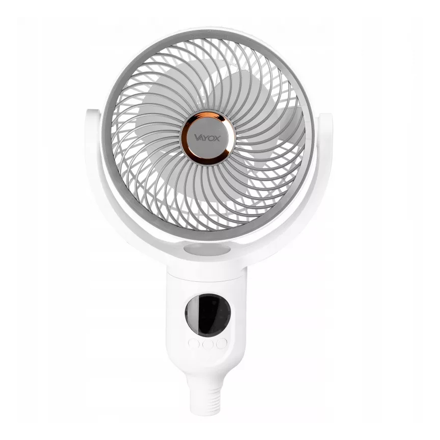 LED uzlādējams ventilators uz statīva ar LED apgaismojumu LED/4,8W/5V USB 7200 mAh balts + tālvadības pults