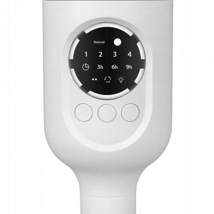 LED uzlādējams ventilators uz statīva ar LED apgaismojumu LED/4,8W/5V USB 7200 mAh balts + tālvadības pults