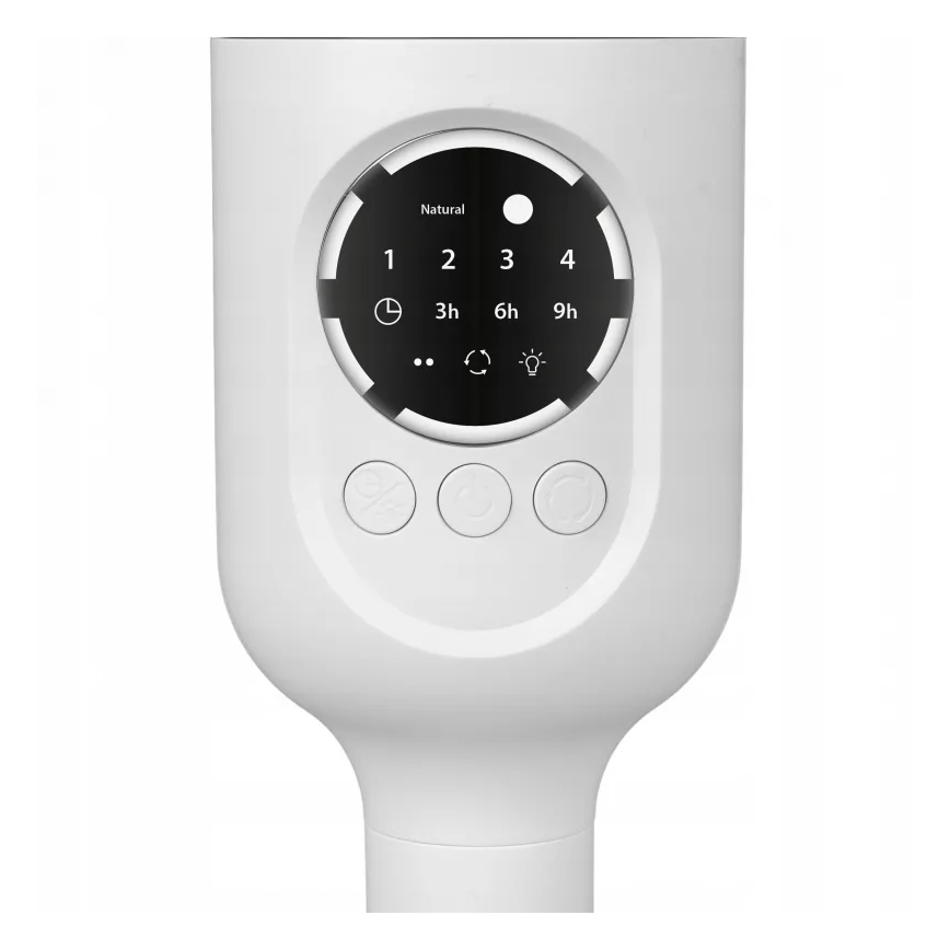 LED uzlādējams ventilators uz statīva ar LED apgaismojumu LED/4,8W/5V USB 7200 mAh balts + tālvadības pults