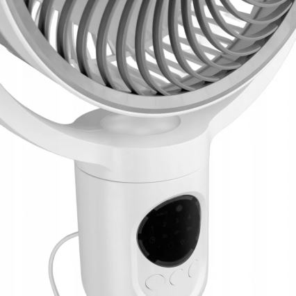 LED uzlādējams ventilators uz statīva ar LED apgaismojumu LED/4,8W/5V USB 7200 mAh balts + tālvadības pults