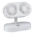 Uzlādējams galda ventilators 3,7 V 1200 mAh, balts