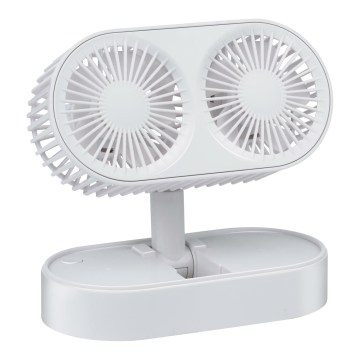 Uzlādējams galda ventilators 3,7 V 1200 mAh, balts