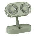 Uzlādējams galda ventilators 3,7V 1200 mAh zaļš
