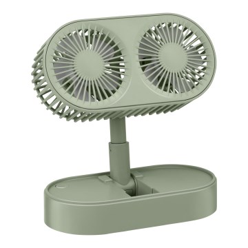 Uzlādējams galda ventilators 3,7V 1200 mAh zaļš