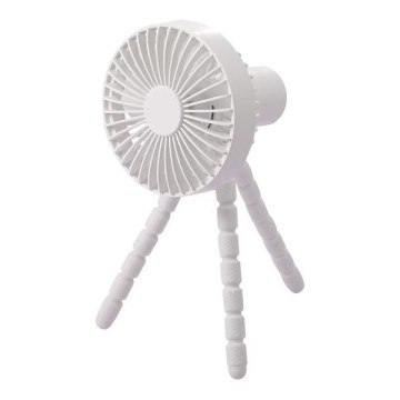 Uzlādējams galda ventilators 3W/5V 1800 mAh balts