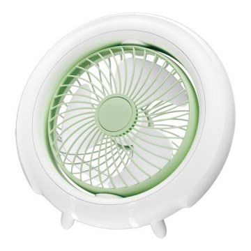 Uzlādējams galda ventilators 4W/5V 1200 mAh balts