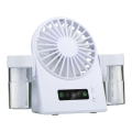 Uzlādējams galda ventilators ar miglas efektu 3,7V 1200 mAh