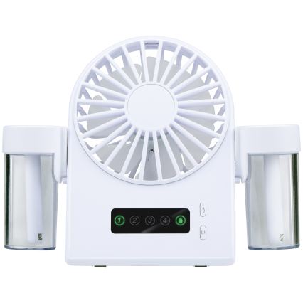 Uzlādējams galda ventilators ar miglas efektu 3,7V 1200 mAh