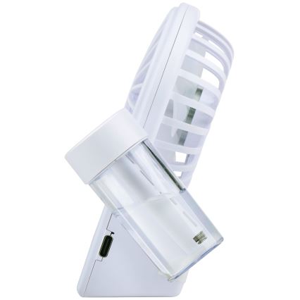 Uzlādējams galda ventilators ar miglas efektu 3,7V 1200 mAh