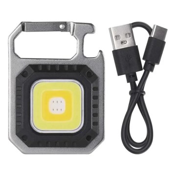 Uzlādējams LED lukturis ar USB, 3,7 V, IP44, 750 lm, 400 mAh