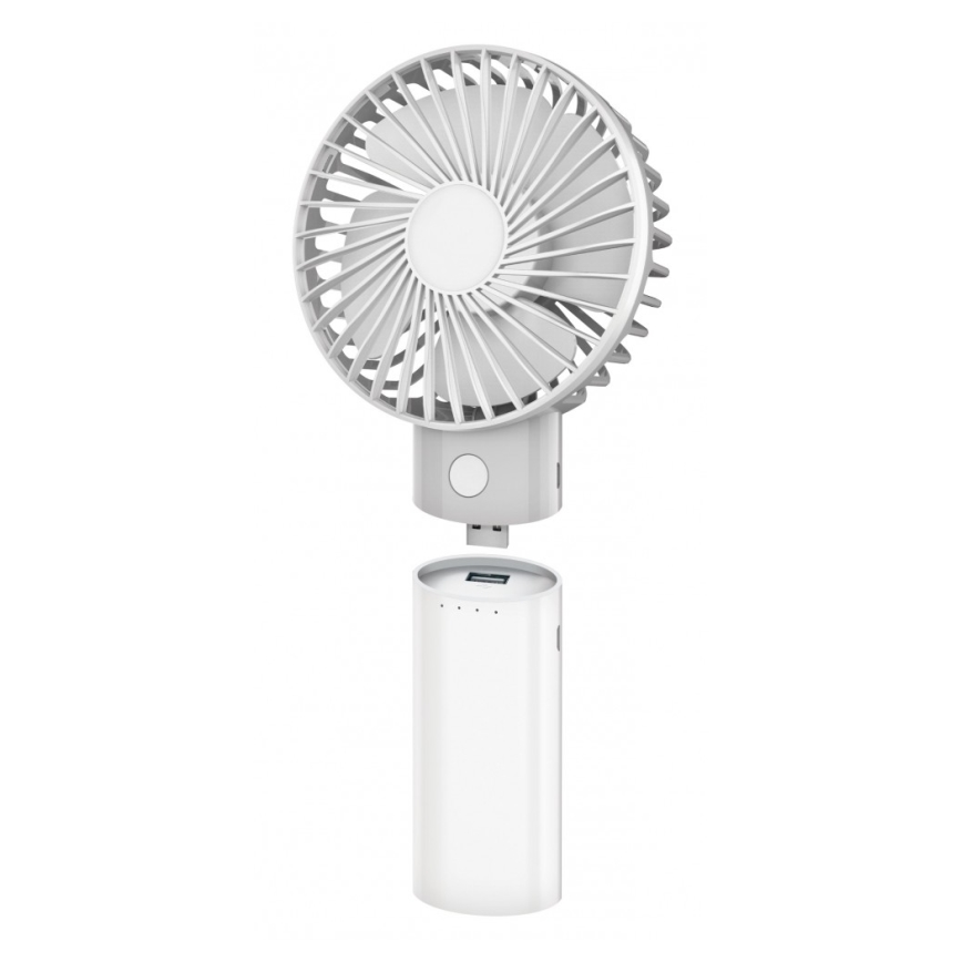 Uzlādējams ventilators ar integrētu 4000 mAh (3,7 V) USB-C powerbanku
