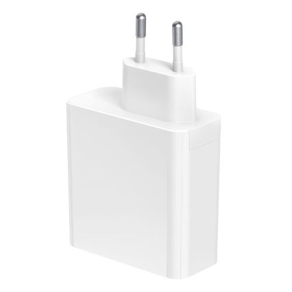 Uzlādes adapteris 2xUSB-A + 1xUSB-C Power Delivery 65W/230V balts