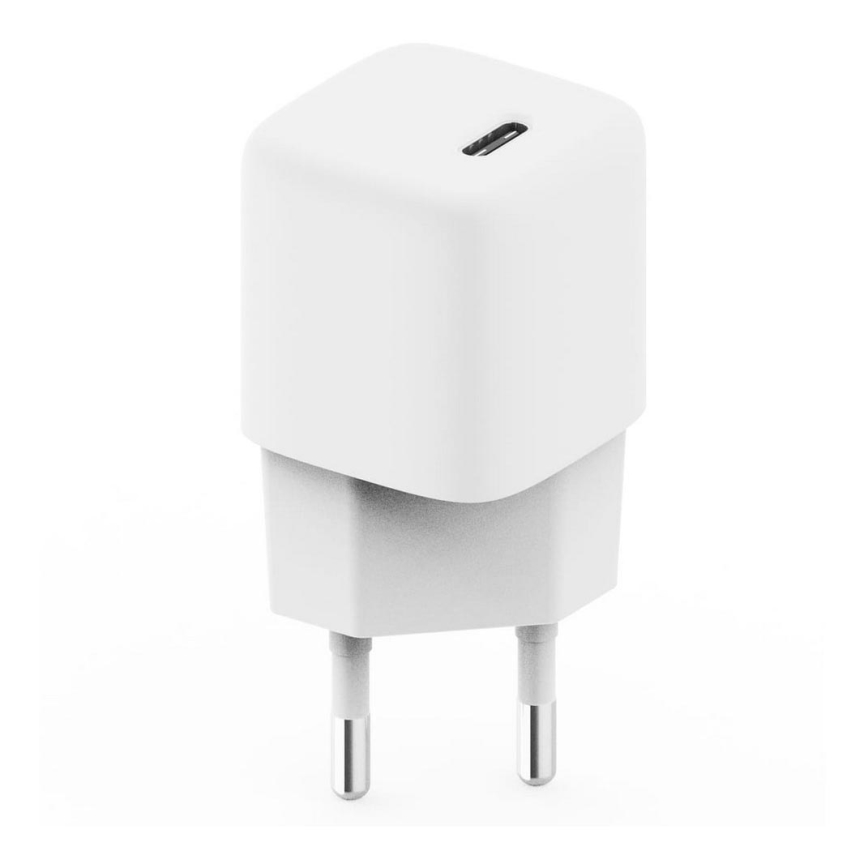 Uzlādes adapteris USB-C Power Delivery 20W/230V balts