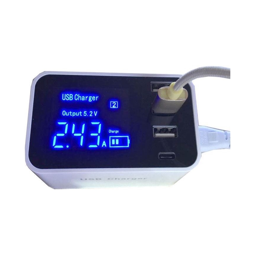 Uzlādes stacija 3xUSB A + 1xUSB C