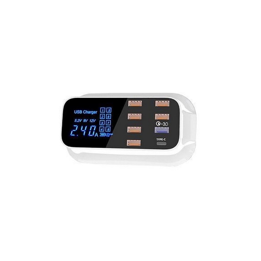 Uzlādes stacija 8xUSB 40W/230V
