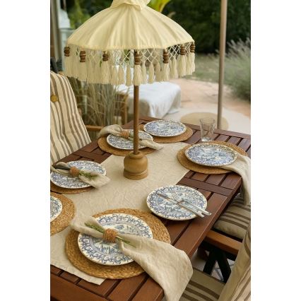 Vakariņu komplekts 24 gab. balta/zila/porcelāns