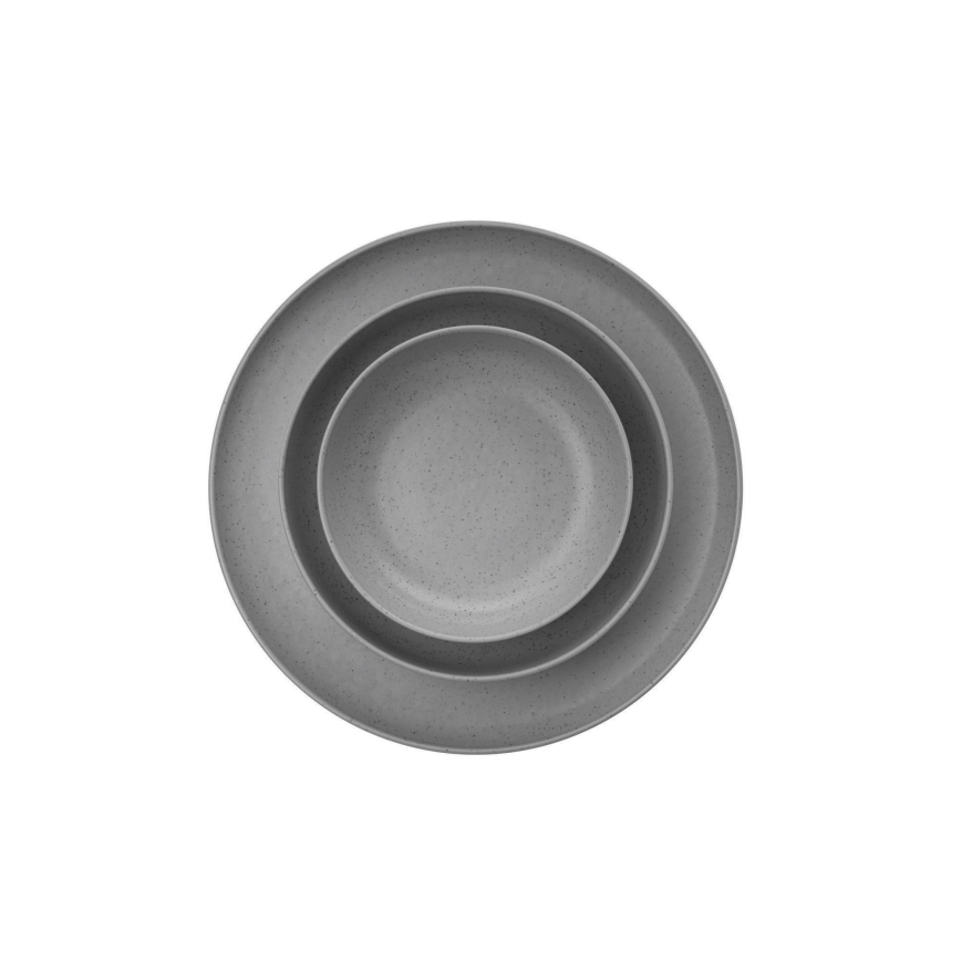 Vakariņu servīze, 12 gab., pelēka/porcelāns