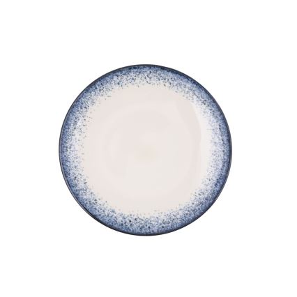 Vakariņu servīze, 24 gab., balta/zila, porcelāns