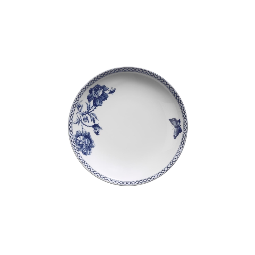Vakariņu servīze 24 gab. balta/zila/porcelāns