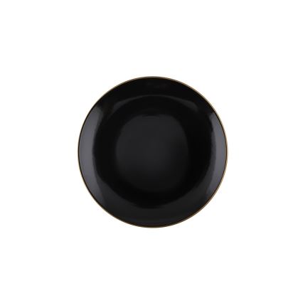 Vakariņu servīze, 24 gab., melna/zelta/akmens masa