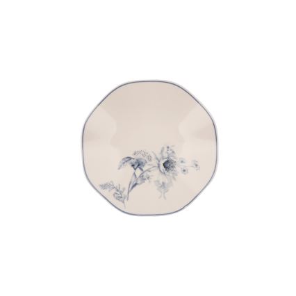 Vakariņu servīze 24 gab. — balta/zila, porcelāns