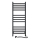 Vannas istabas dvieļu radiators ar termostatu AVANGARD 459W/230V, 120,6 cm, IP44, melns, labās puses, kvadrātveida profils