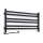 Vannas istabas dvieļu radiators AVANGARD ar termostatu, 316 W/230 V, 50,6 cm, IP44, melns, kreisais, kvadrātveida