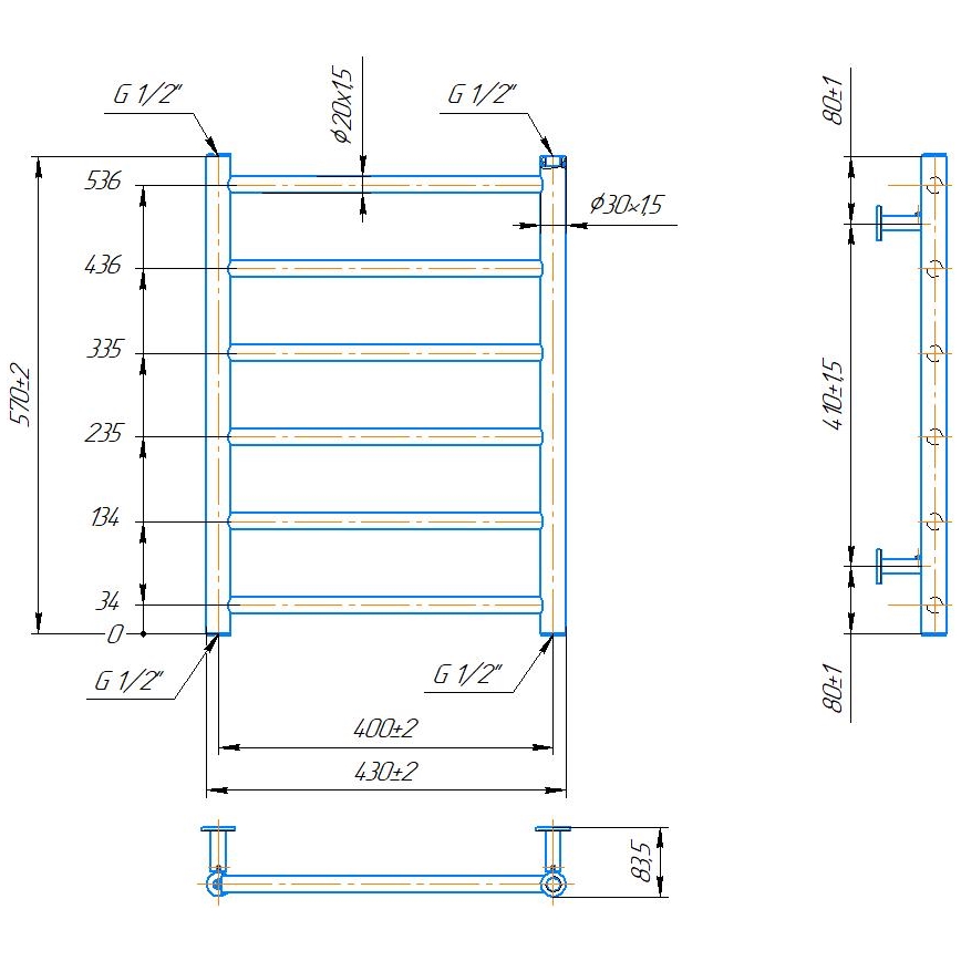 Vannas istabas dvieļu radiators INOX FLAT 122W/230V 57x43 cm nerūsējošais tērauds/pulēts hroms