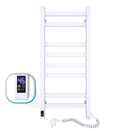 Vannas istabas dvieļu sildītājs ar termostatu AVANGARD 251W/230V 80,6 cm IP44 balts labais kvadrātveida