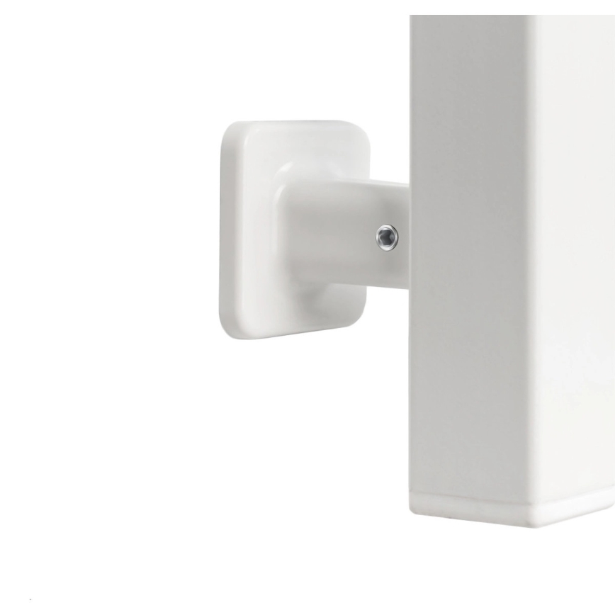 Vannas istabas dvieļu žeburveida radiators ar termostatu AVANGARD 300W/230V 50,6 cm IP44, balts, kreisais, kvadrātveida