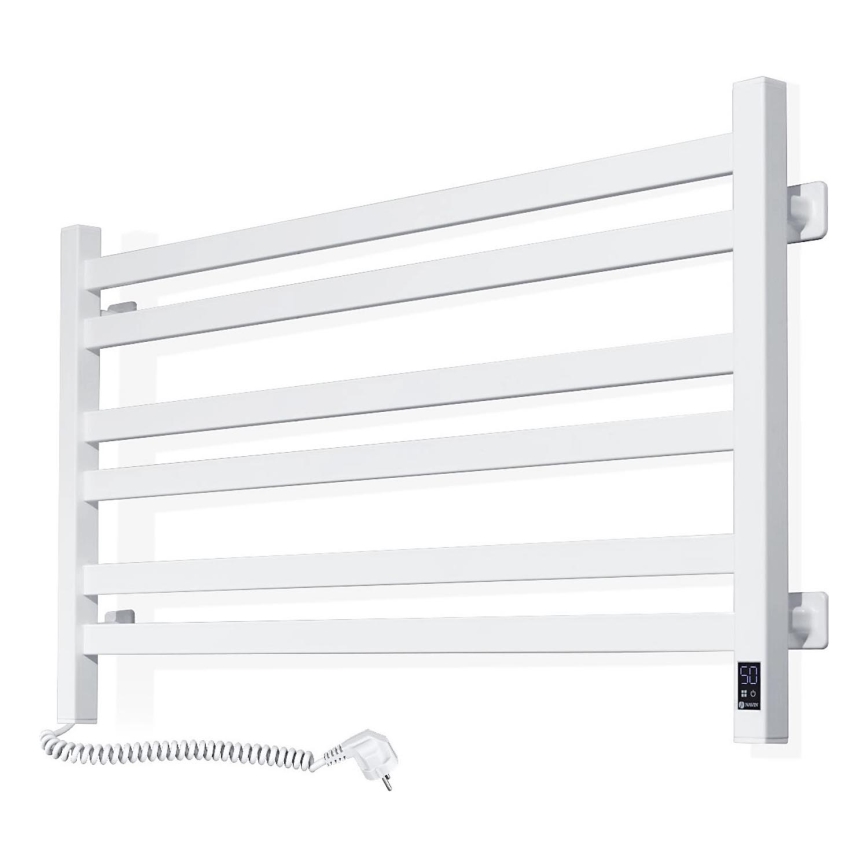 Vannas istabas dvieļu žāvētājs ar termostatu AVANGARD 316W/230V 50,6 cm IP44, balts, kreisais, kvadrātveida