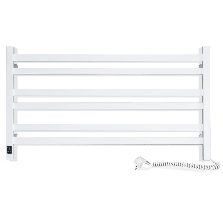 Vannas istabas dvieļu žāvētājs ar termostatu AVANGARD 316W/230V 50,6 cm IP44 balts labais kantains