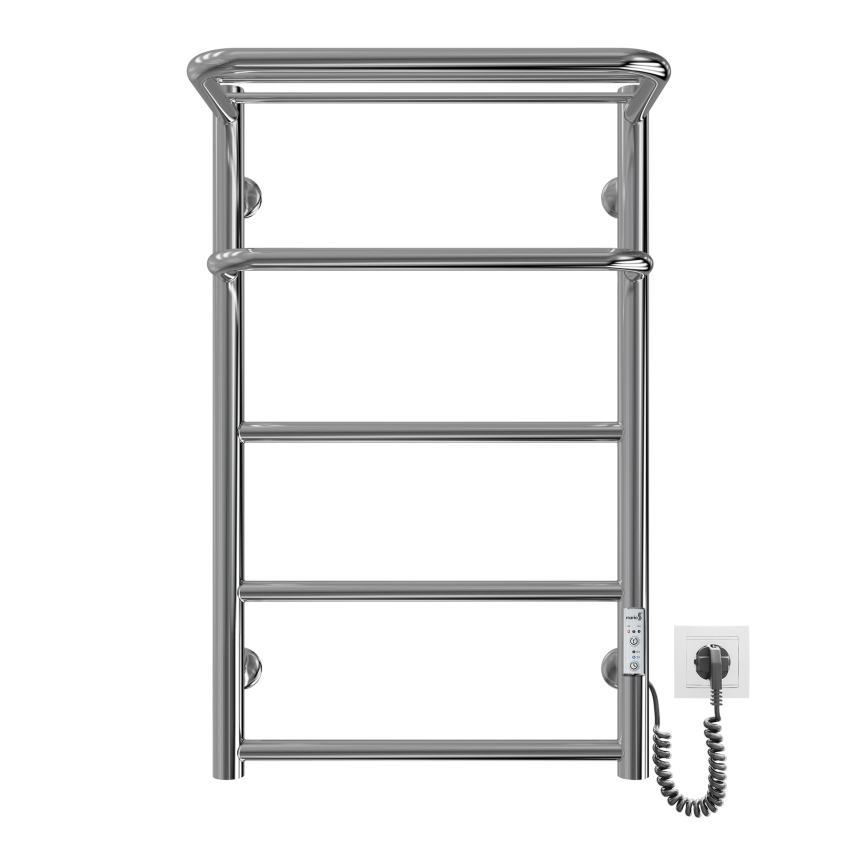 Vannas istabas dvieļu žebris radiators HOTEL 75W/230V 66x42 cm, nerūsējošais tērauds/hroms, labais pieslēgums