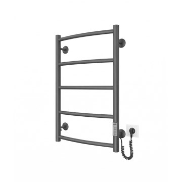 Vannas istabas dvieļu žeburveida radiators CLASSIC 65W/230V 66x42 cm, nerūsējošais tērauds/antracīts, labais