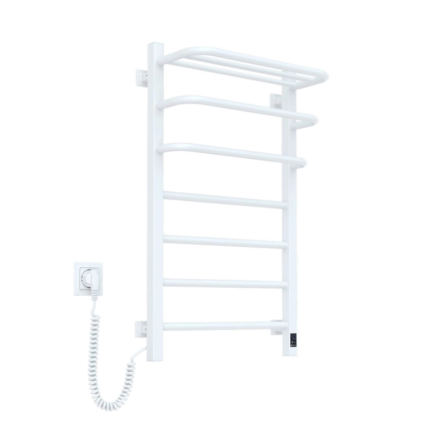 Vannas istabas elektriskais radiators ar termostatu FORTIS 350W/230V 80,6 cm IP44 balta pa kreisi leņķa